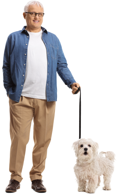 Man met hond
